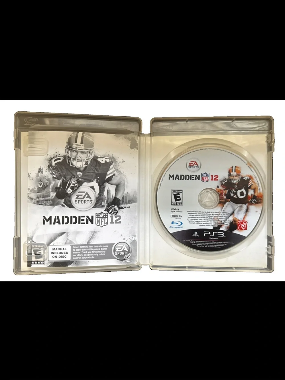Madden NFL 12 PS3 PlayStation 3 Complete Game with Manual
